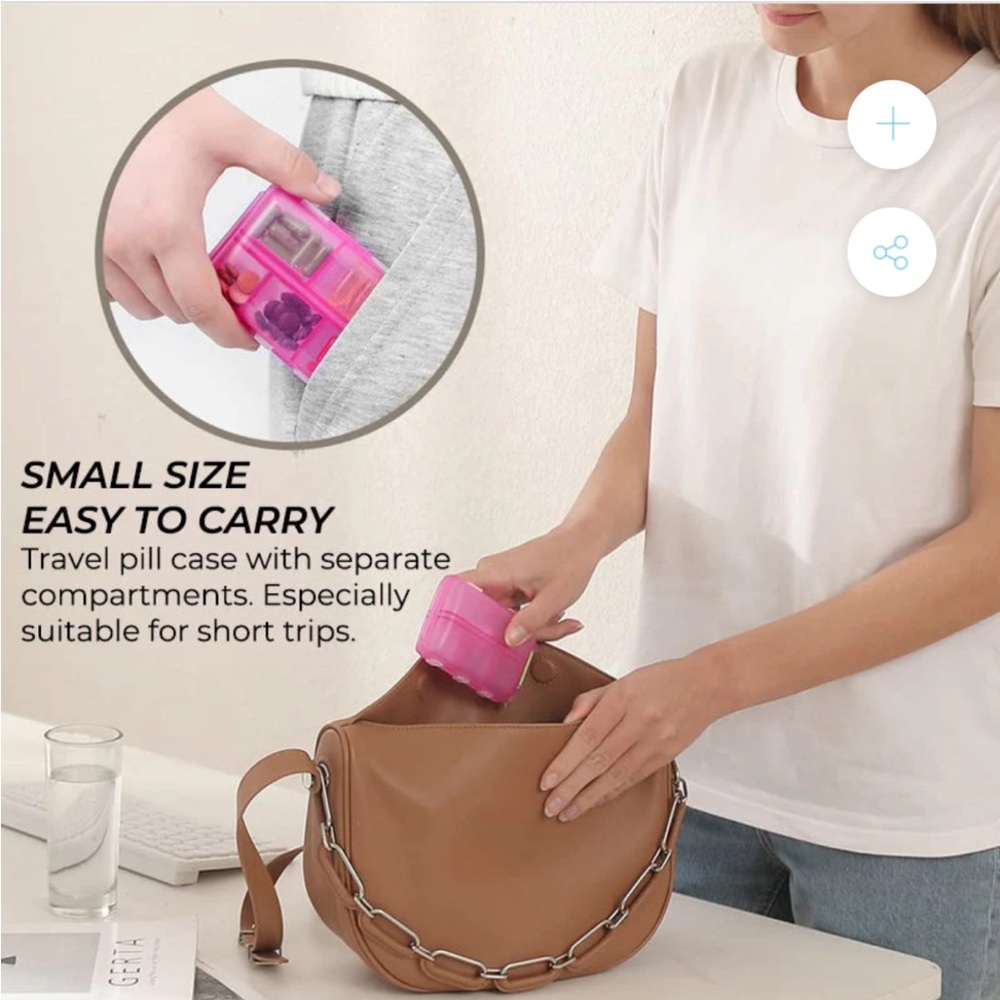 PILL CASE WEEKLY
TRAVEL PILL ORGANIZER
PORTABLE PILL BOX